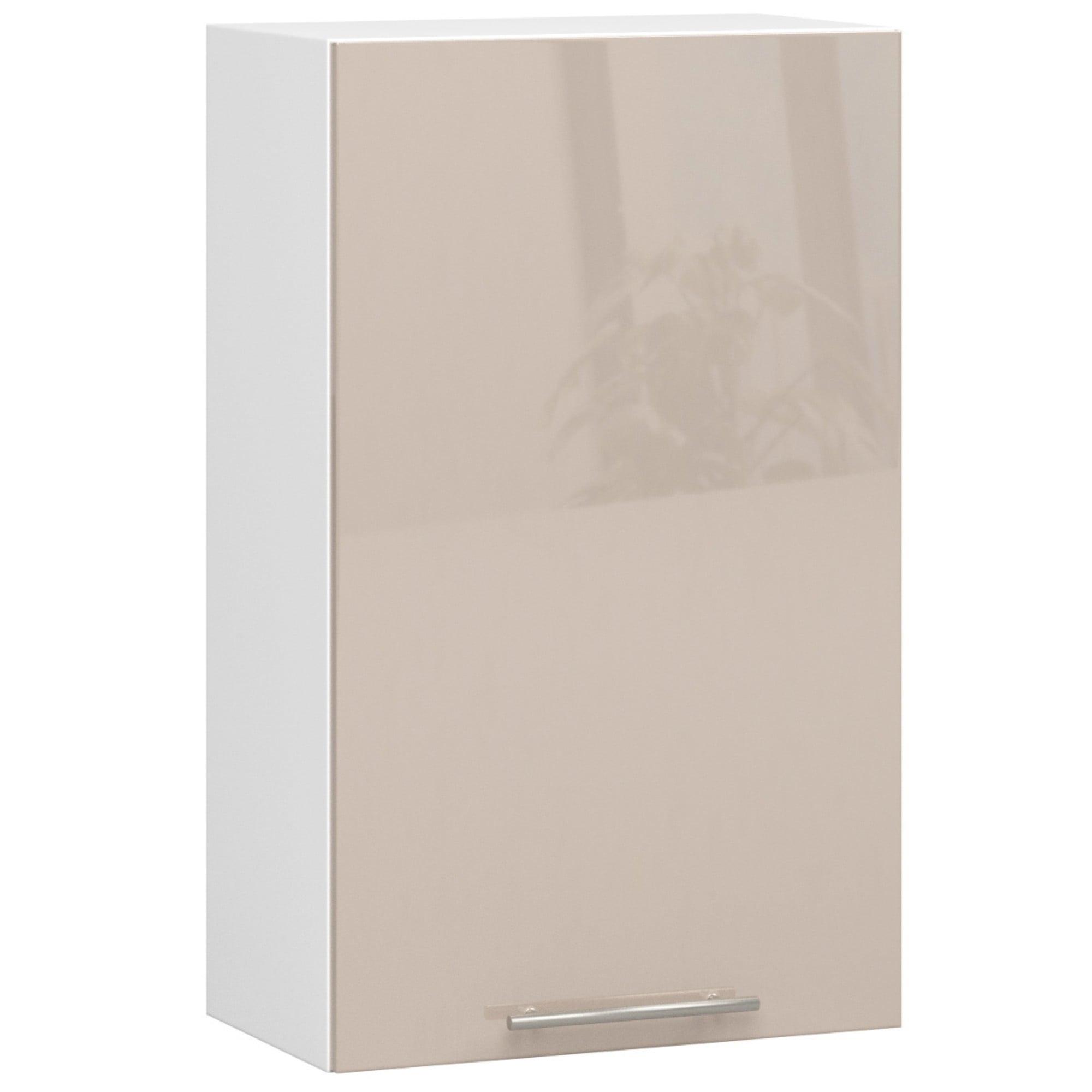 HÄNGESCHRANK Weiß, Cappuccino Glanz 72/50/30 - Weiß/Cappuccino, Holzwerkstoff (50/72/30cm) - RAUMHIRSCH FURNITURE