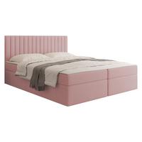 BOXBETT Tirulo - H3 - Hellrosa/Schwarz, Holzwerkstoff/Kunststoff (160/200cm) - MIRJAN24