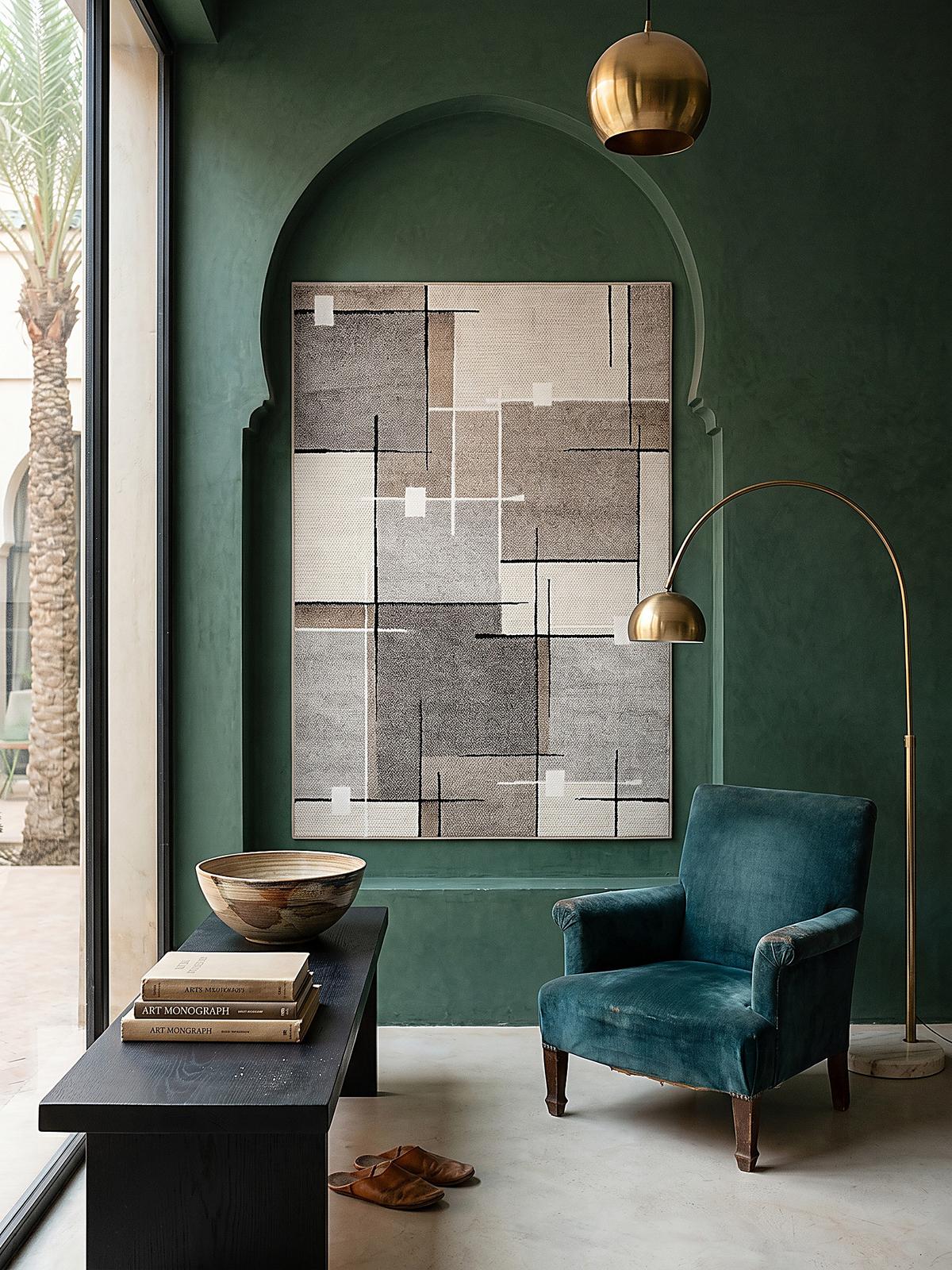 TEPPICH Niederflor Patchwork THUR Polypropylen Grau 80 x 140 cm - Beige, Textil (80/140cm) - KADIMA DESIGN