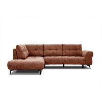 ECKSOFA SALVINI 5-Sitzer, dunkelorange - Dunkelorange/Schwarz, Holzwerkstoff/Textil (158/292cm) - Wozimo