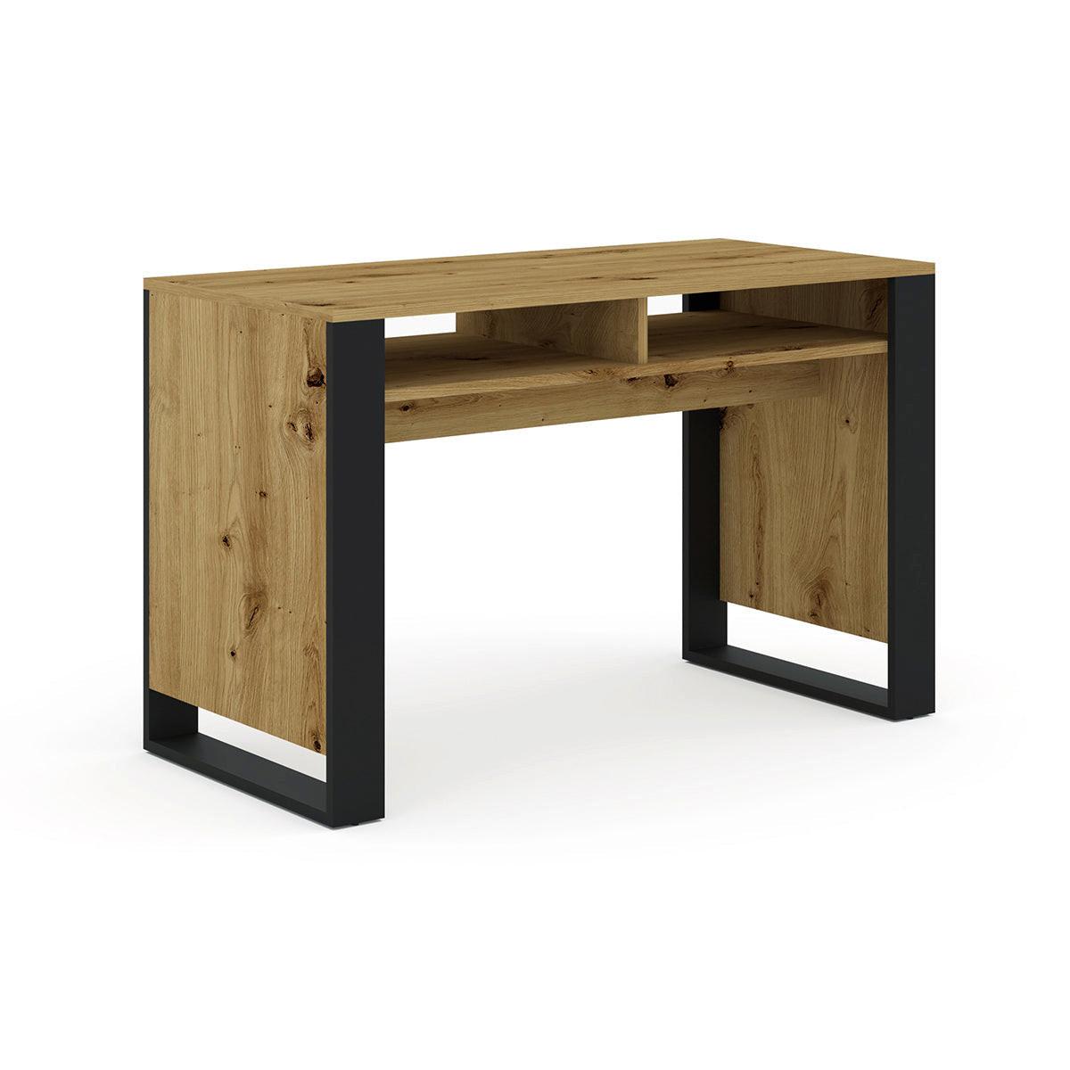 SCHREIBTISCH Gani Holz und Mattschwarz - Schwarz, Holzwerkstoff (120/55/75cm) - Petits-meubles