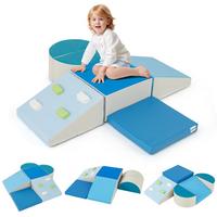 SOFTBAUSTEINE Blue (6-teilig) - Blau, Kunststoff (40/20/40cm) - COSTWAY
