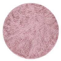 HOCHFLORTEPPICH, einfarbig, aus Polyester, Rosa, Ø 80 cm - Rosa, Textil (80/80cm) - KADIMA DESIGN