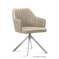 ARMLEHNSTUHL drehbar (6er-Set) Davyzha 58x81x60 Edelstahl/Natur - Edelstahlfarben/Naturfarben, Kunststoff (60/81/58cm) - 58aufmkessel