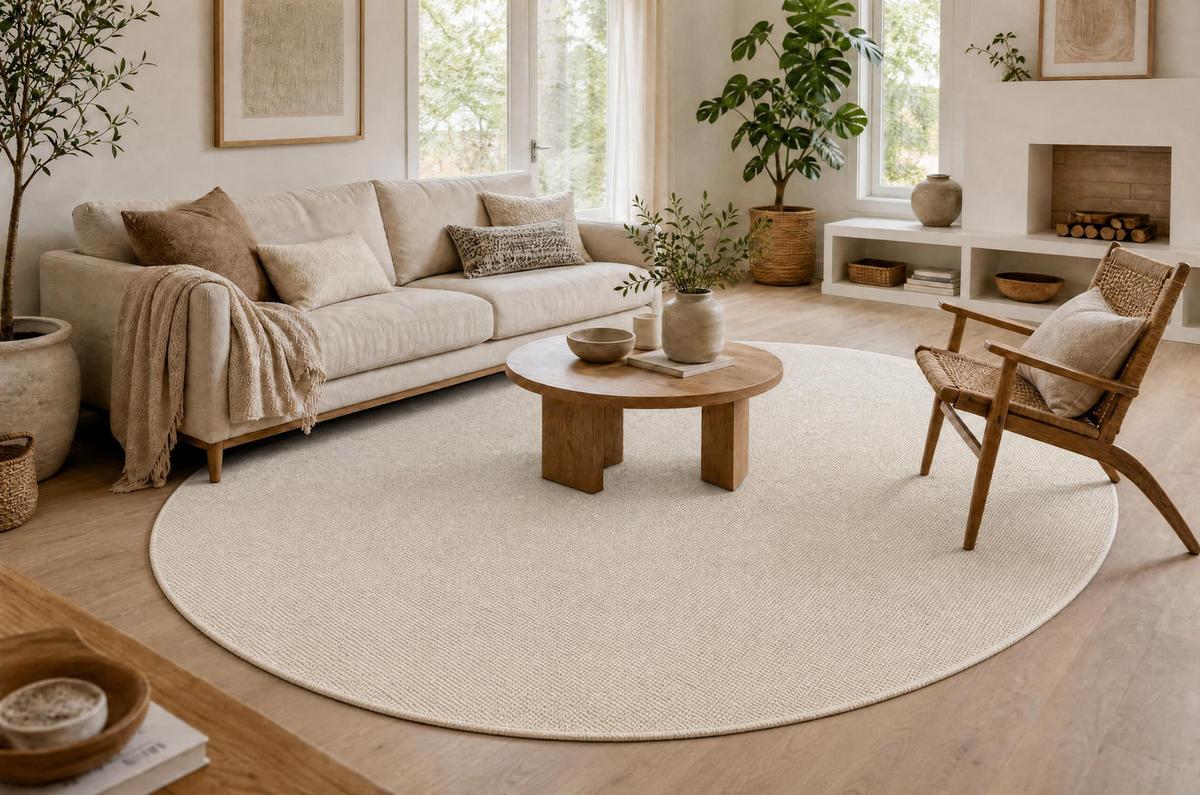 TEPPICH Casablanca LOOM 80 cm - Creme, Textil (80/80cm) - rugsX