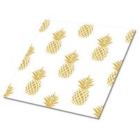 FLIESENAUFKLEBER 9 Stück 30x30 cm selbstklebend Ananas - Weiß, Textil (30/1.6/30cm) - TULUP