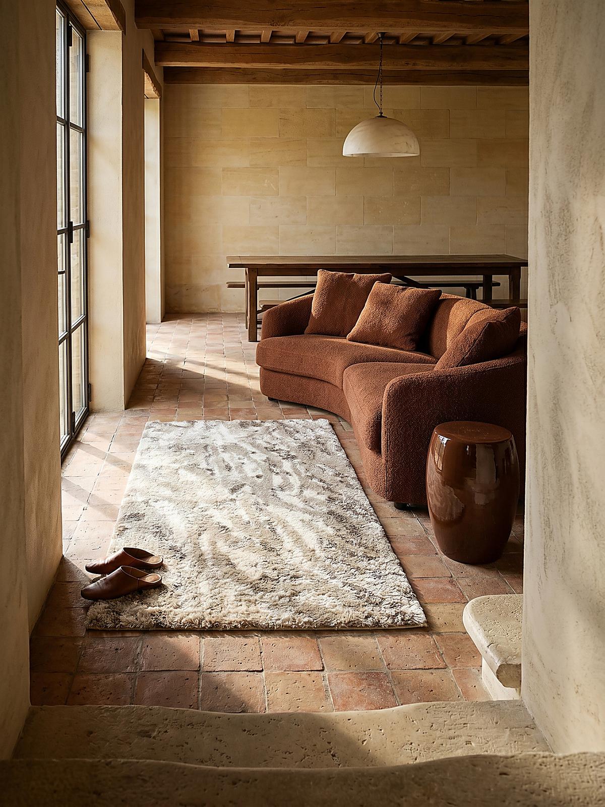 HOCHFLORTEPPICH DOVEL, abstrakt, Natur, 80 x 150 cm - Beige, Textil (150/80cm) - KADIMA DESIGN