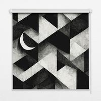 INNENROLLO - Fensterrollo - Rollo - 60x40 cm - Dreiecke in der Abstraktion - Schwarz, Kunststoff (60/140/0.5cm) - TULUP