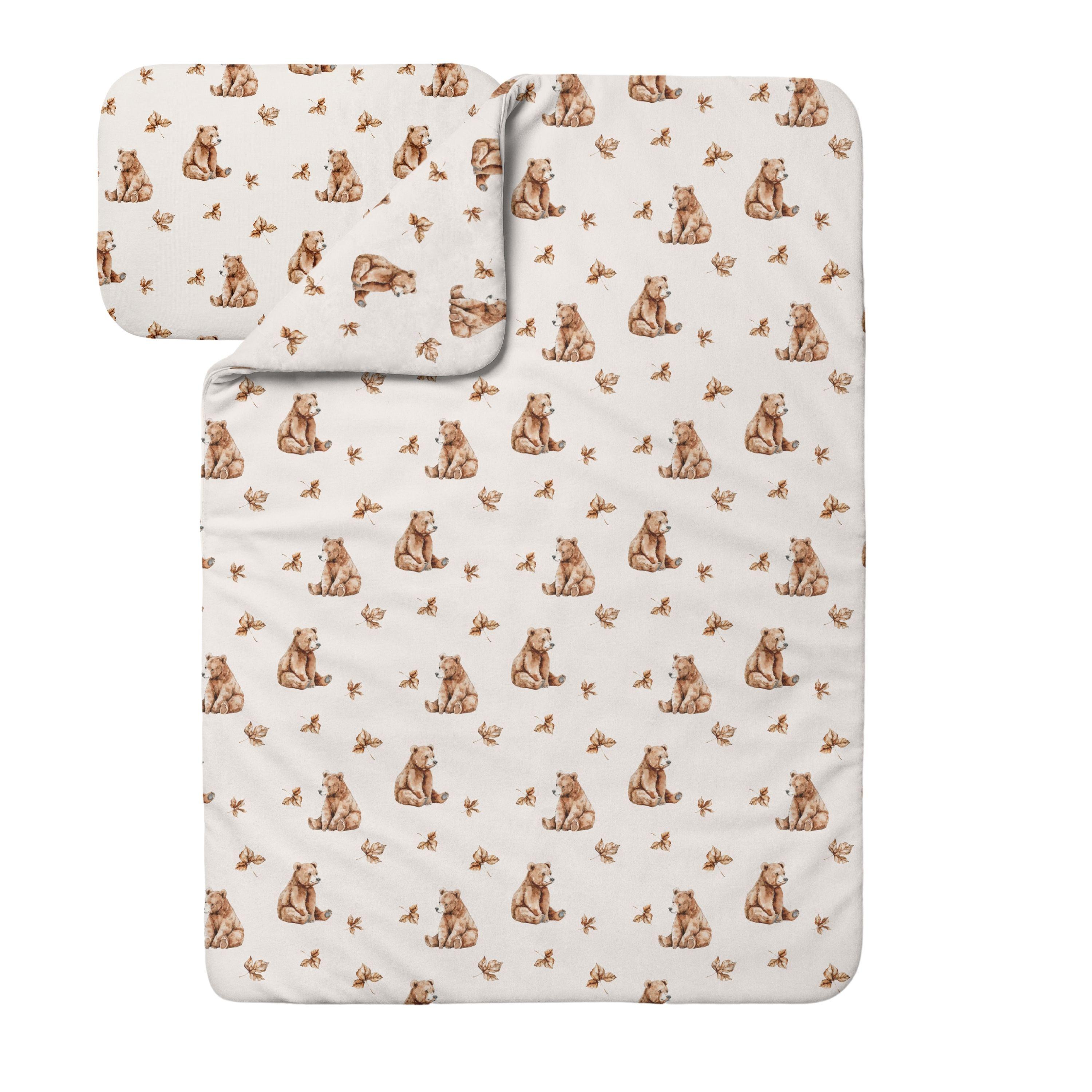 BABY Bambus-Bettwäsche Bärchen - Beige, Textil (90/120cm) - waldin
