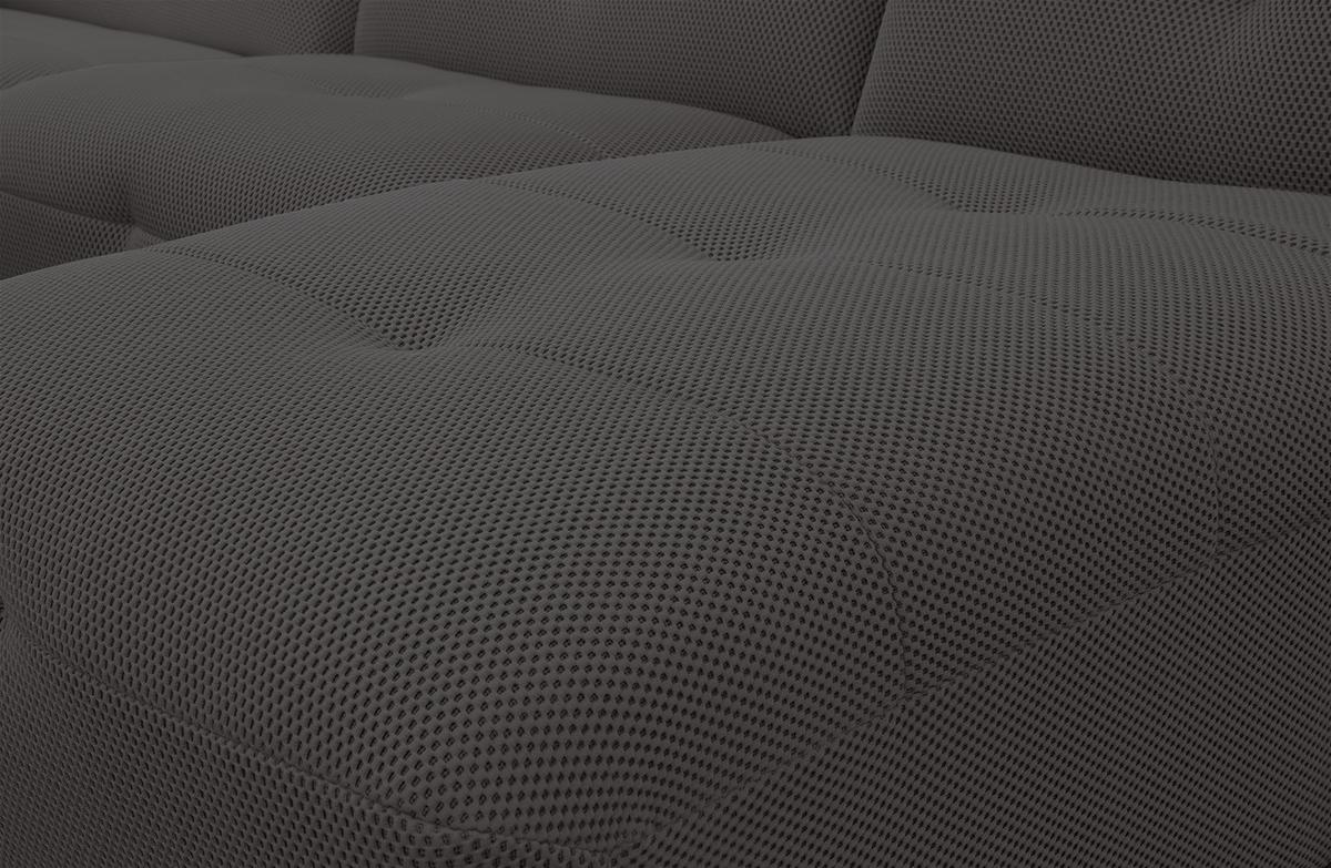 ECKSOFA TRENTO 4-Sitzer, dunkelgrau - Dunkelgrau/Schwarz, Holzwerkstoff/Kunststoff (262/165cm) - Wozimo