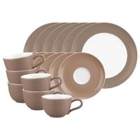 KAFFEESERVICE Liberty Pure Colors Cocoa Brown 18-tlg. - Braun, Keramik (2/2/2cm) - Seltmann Weiden