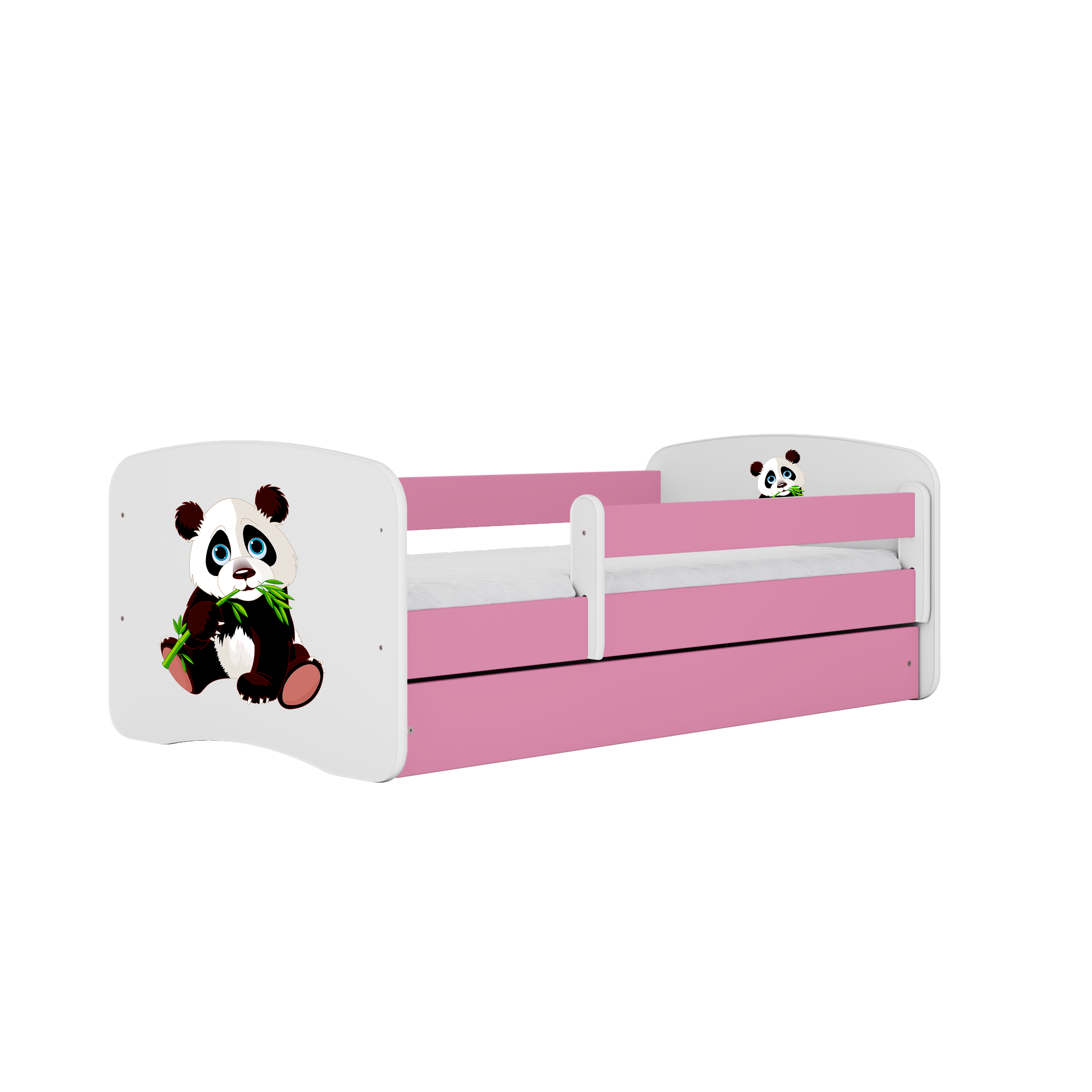 KINDERBETT Panda 2 mit Schublade 160/80 90/61/164 - Rosa, Holzwerkstoff (80/160cm) - RAUMHIRSCH FURNITURE