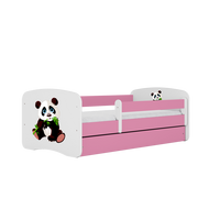 KINDERBETT Panda 2 mit Schublade 180/80 90/61/184 - Rosa, Holzwerkstoff (80/180cm) - RAUMHIRSCH FURNITURE