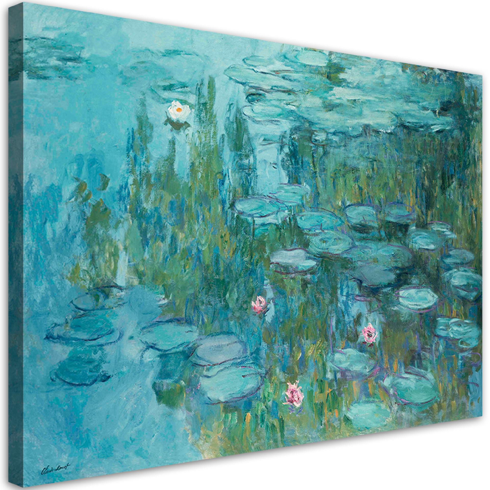 WANDBILD seerosen claude monet - Multicolor, Textil (60/40cm) - Feeby