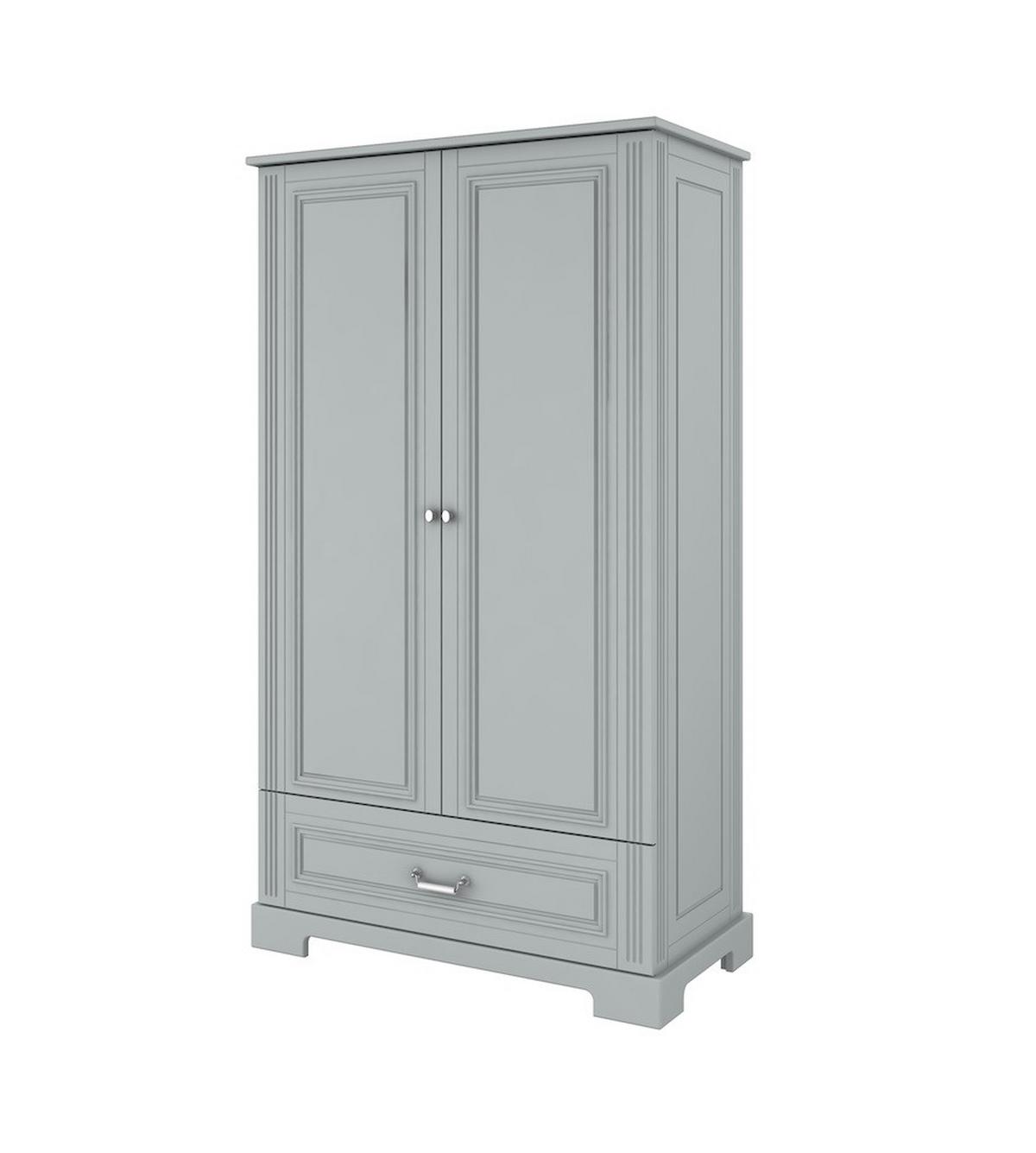 KINDERKLEIDERSCHRANK Ines, 2-türig – ideal für das Kinderzimmer Grau - Grau, Holzwerkstoff (102/193/51cm) - RAUMHIRSCH FURNITURE