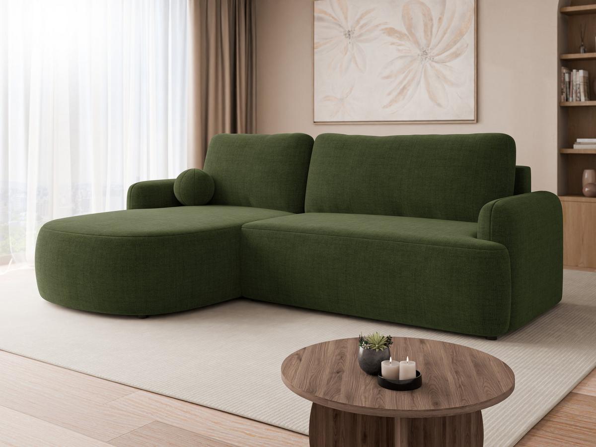ECKSOFA Loridu Premium, Seite: Links - Schwarz/Grün, Holz/Kunststoff (250/174cm) - MIRJAN24
