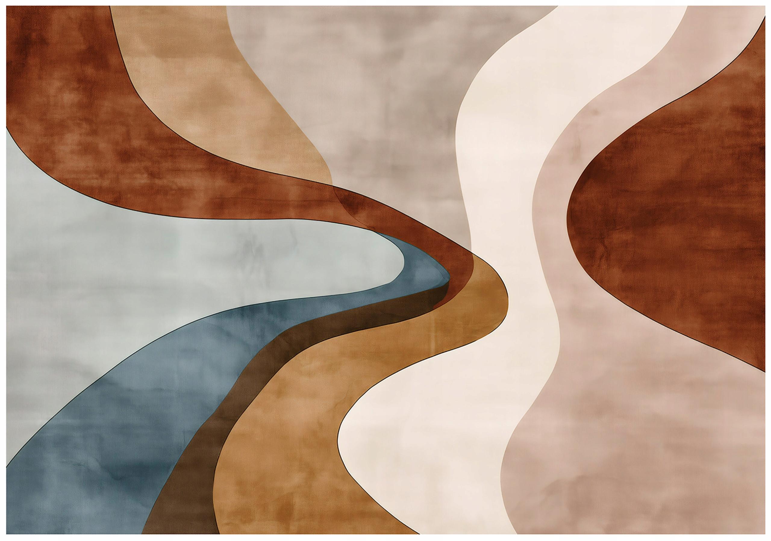 FOTOTAPETE Art Deco Abstrakt Braun 200x140 cm - Multicolor, Papier (200/140cm) - Wallarena