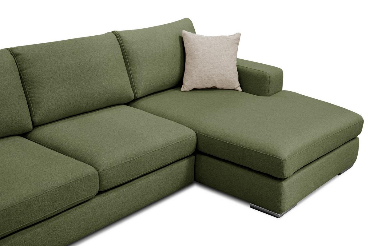 ECKSOFA OTTO 4-Sitzer, grün - Grün, Holzwerkstoff/Textil (279/159cm) - Wozimo