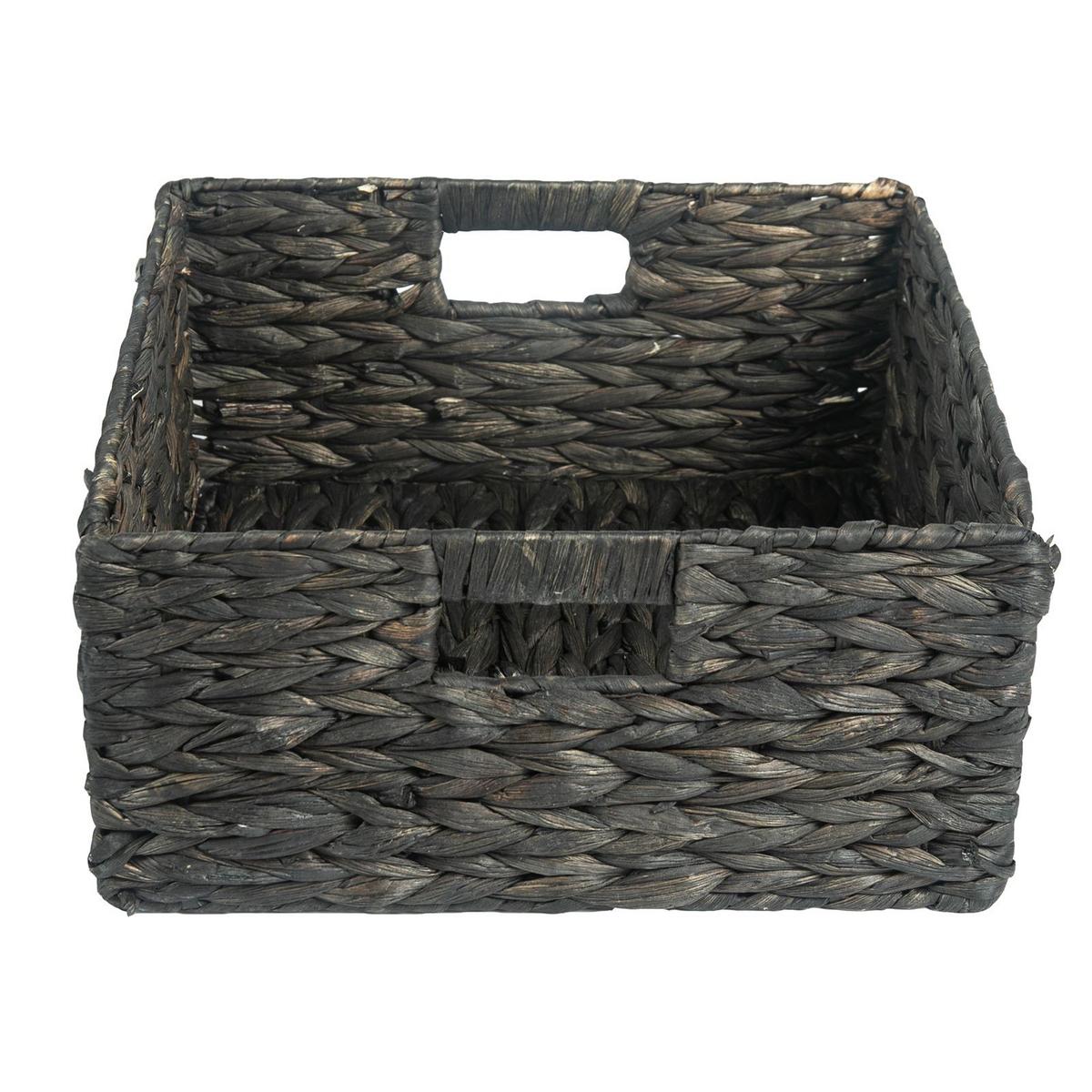 AUFBEWAHRUNGSKÖRBE LANZI 2er-Set schwarz - Schwarz, Naturmaterialen (32/15/32cm) - IDIMEX