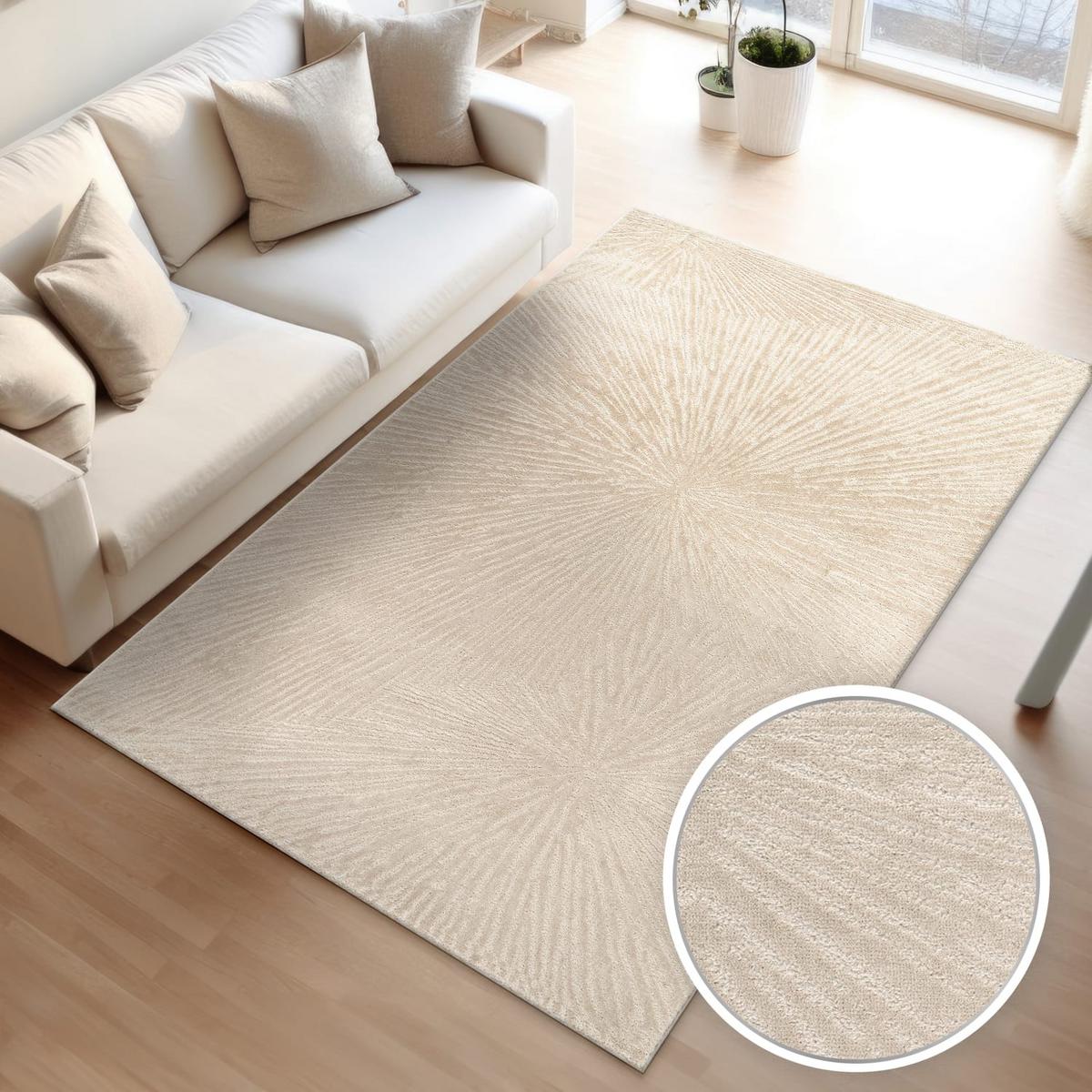 FLACHWEBETEPPICH Boho Beige 120 x 160 cm - Beige, Kunststoff (120/160cm) - TT Home