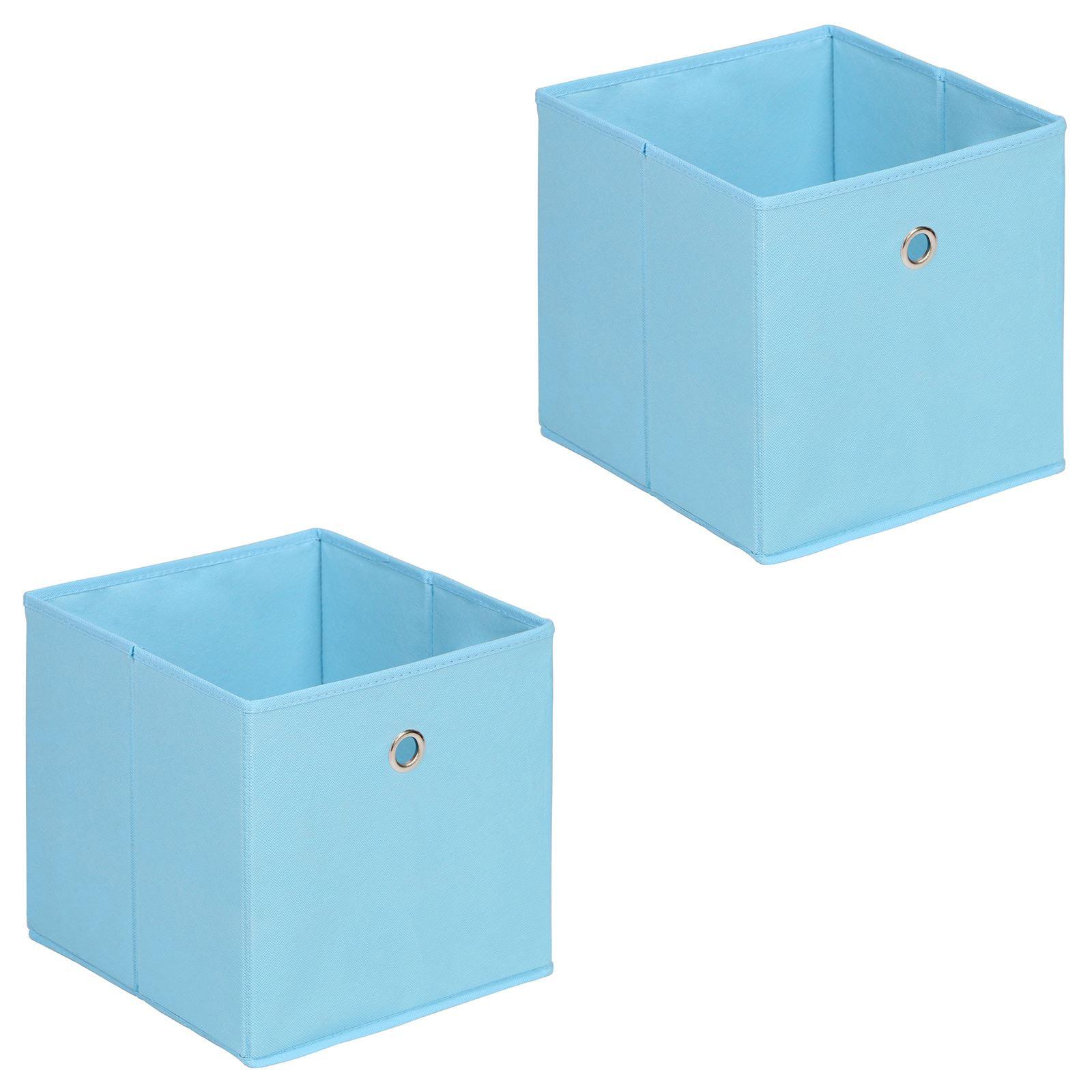 FALTBOX ELA 2er-Set hellblau - Hellblau, Textil (27/27/27cm) - IDIMEX