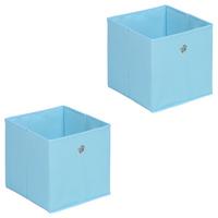 FALTBOX ELA 2er-Set hellblau - Hellblau, Textil (27/27/27cm) - IDIMEX