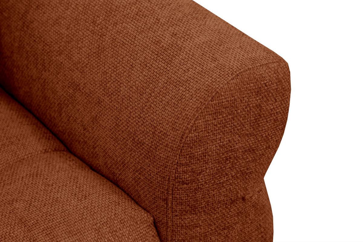 SOFA SALVINI 2-Sitzer, dunkelorange - Dunkelorange/Schwarz, Holzwerkstoff/Textil (176/88/99cm) - Wozimo