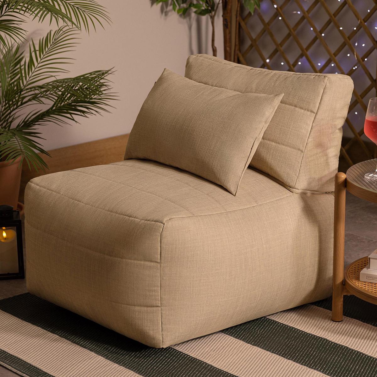 SITZSACK-SESSEL Noa modular Outdoor - Beige, Textil (75/70/78cm) - icon