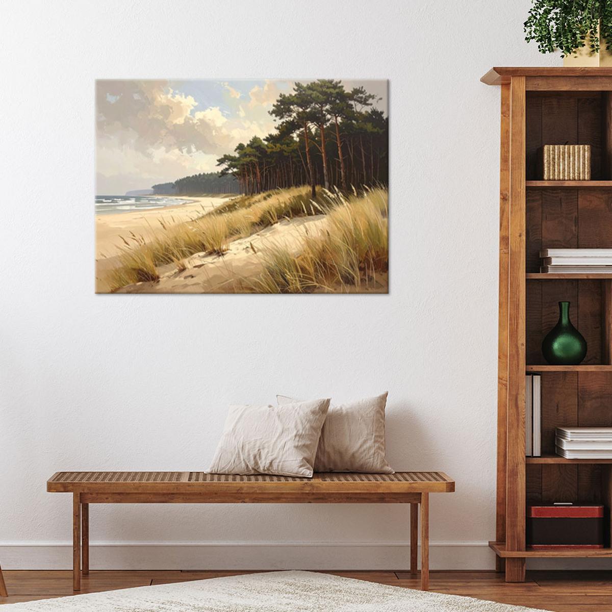 LEINWANDBILD Landschaften 120x80cm - Beige, Textil (120/80cm) - Feeby