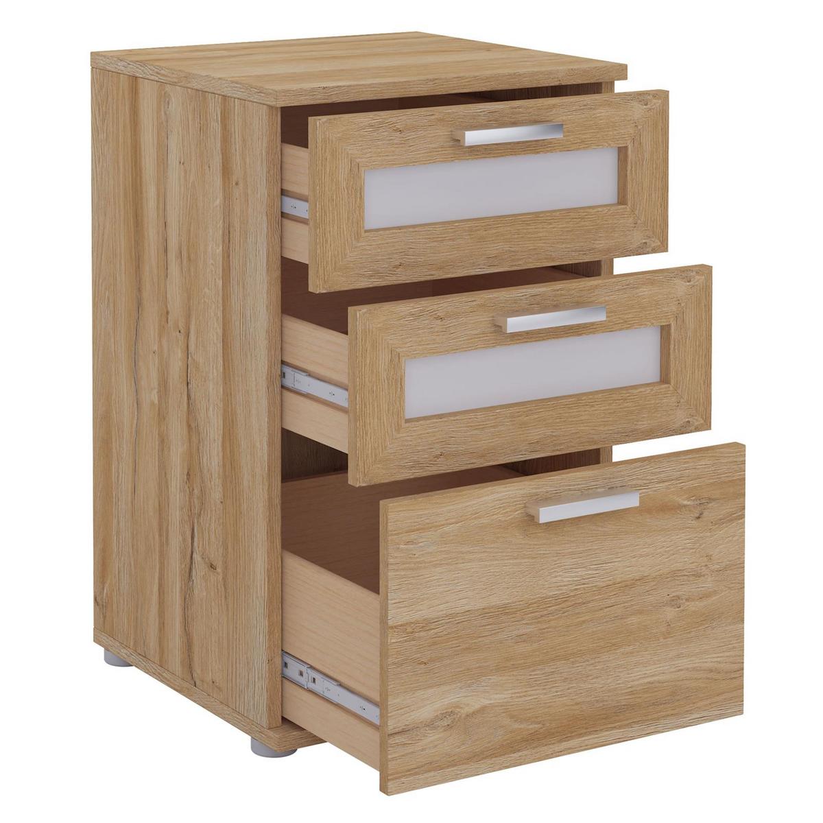 NACHTTISCH MARIKE - Wildeiche, Holzwerkstoff (40/63/38cm) - CARO-Möbel