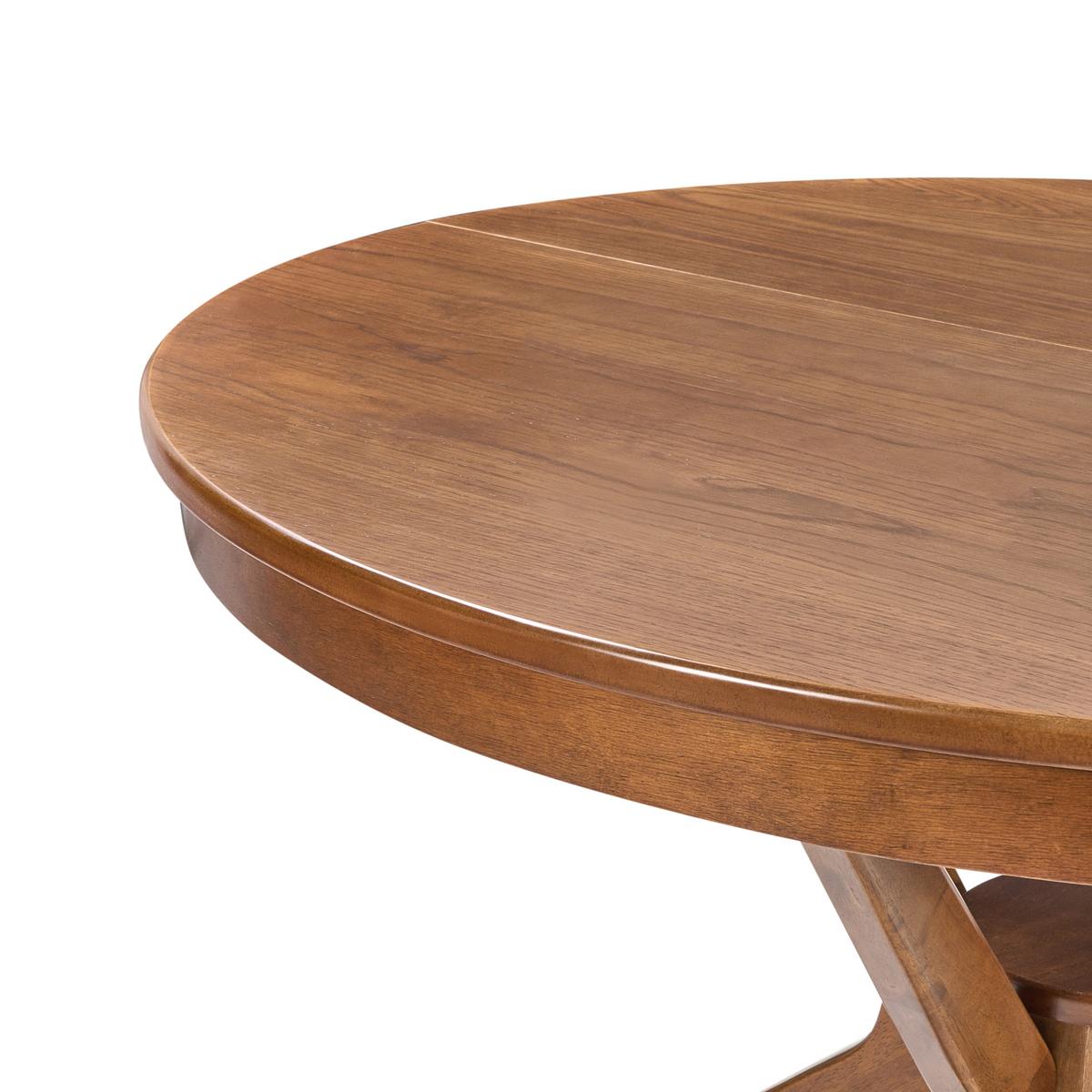 ESSTISCH ausziehbar Dunkle Eiche 107-137/107 cm Tymis - Braun, Holzwerkstoff (107/107/76cm) - Beliani