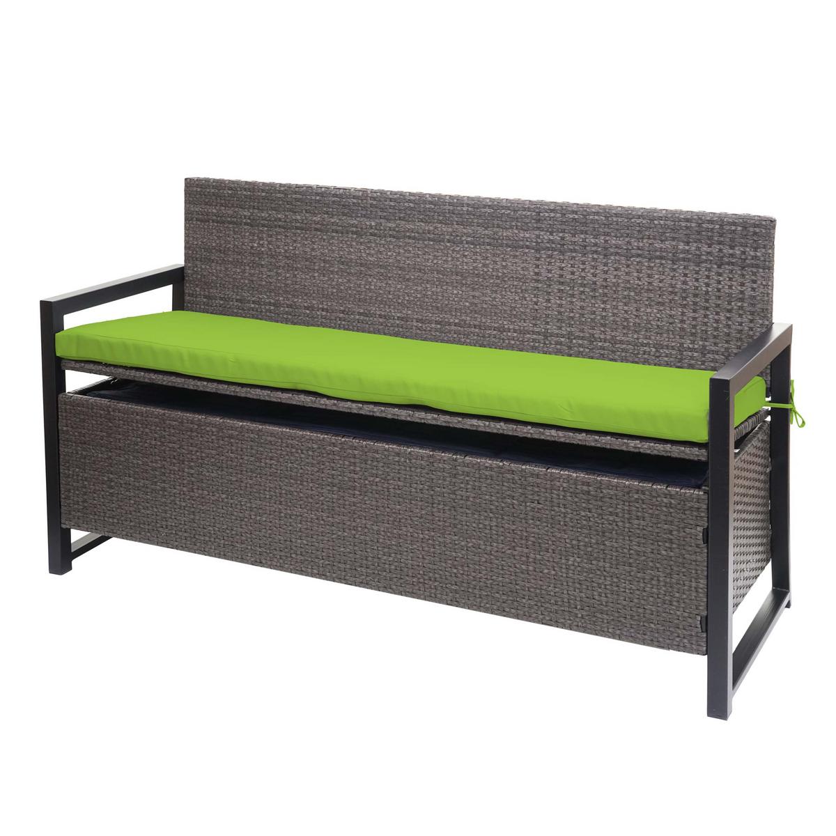 SITZBANK Grau, Grün - Grau/Grün, Kunststoff (164/87/57cm) - MCW
