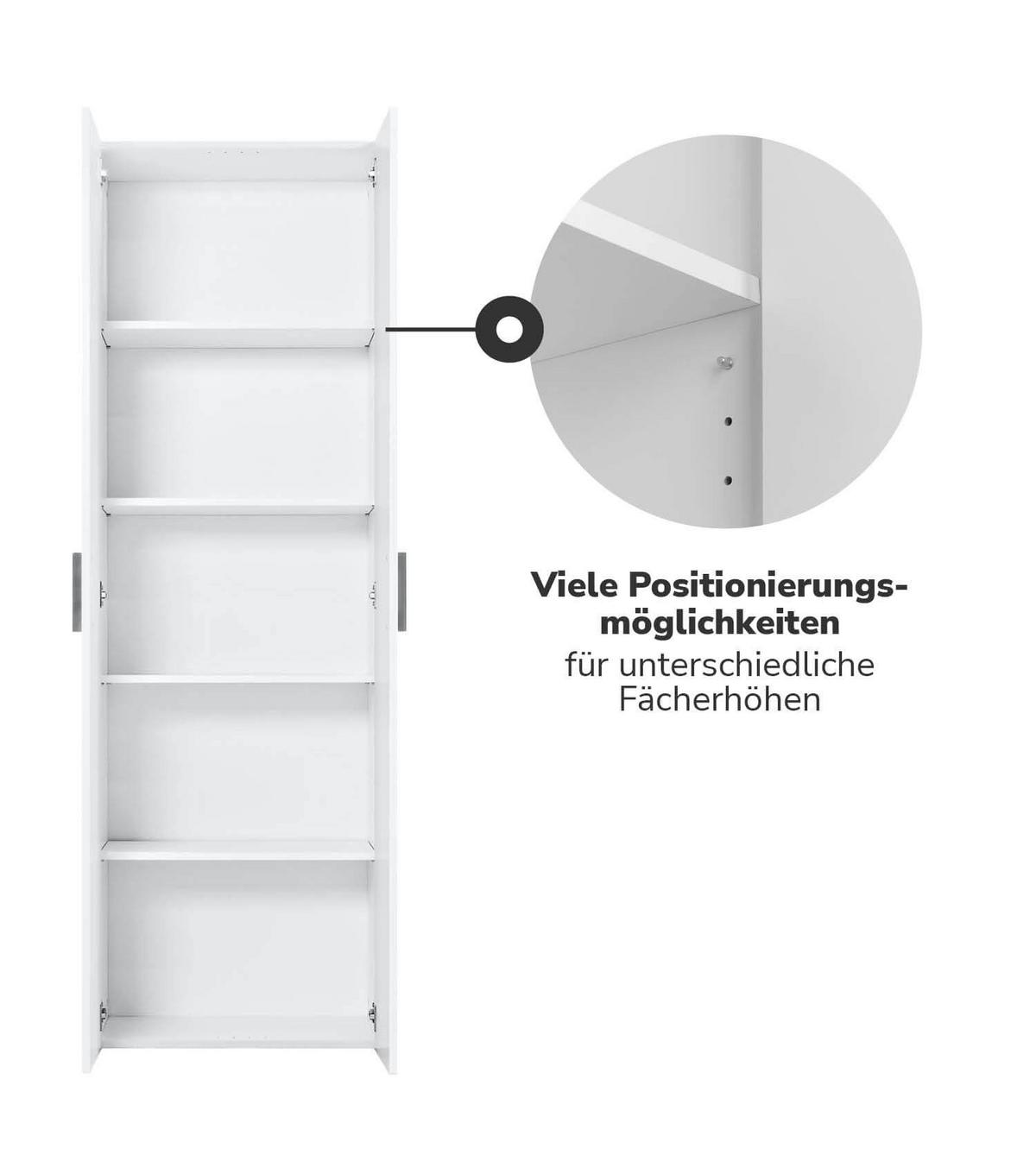 EINLEGEBÖDEN 2er-Set Der Einleger - Weiß, Holzwerkstoff (57/29.5/1.5cm) - Mokebo