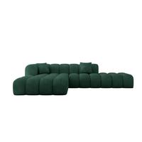 ECKSOFA Ottomane Links OLEA-L2 - 289x176x71 cm Dunkelgrün - Dunkelgrün/Schwarz, Holzwerkstoff/Kunststoff (289/176cm) - ALTDECOR