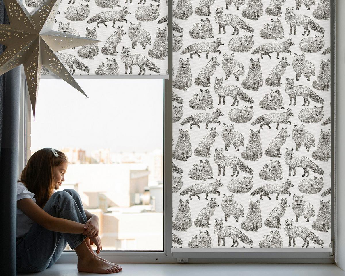 INNENROLLO - Fensterrollo - Rollo - 140x140 cm - Graufüchse - Grau, Kunststoff (140/140/0.5cm) - TULUP