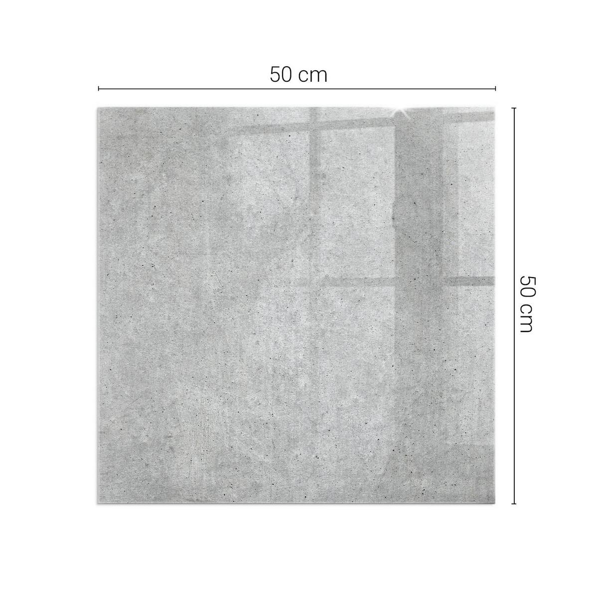 GLASPLATTE für Kamin 50x50 cm - Grau, Glas (50/50/0.4cm) - TULUP
