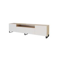 LOWBOARD ELIO-S 200x53x41 cm - Artisan / Weiß - Schwarz/Eiche Artisan, Holzwerkstoff (200/53/41cm) - ALTDECOR