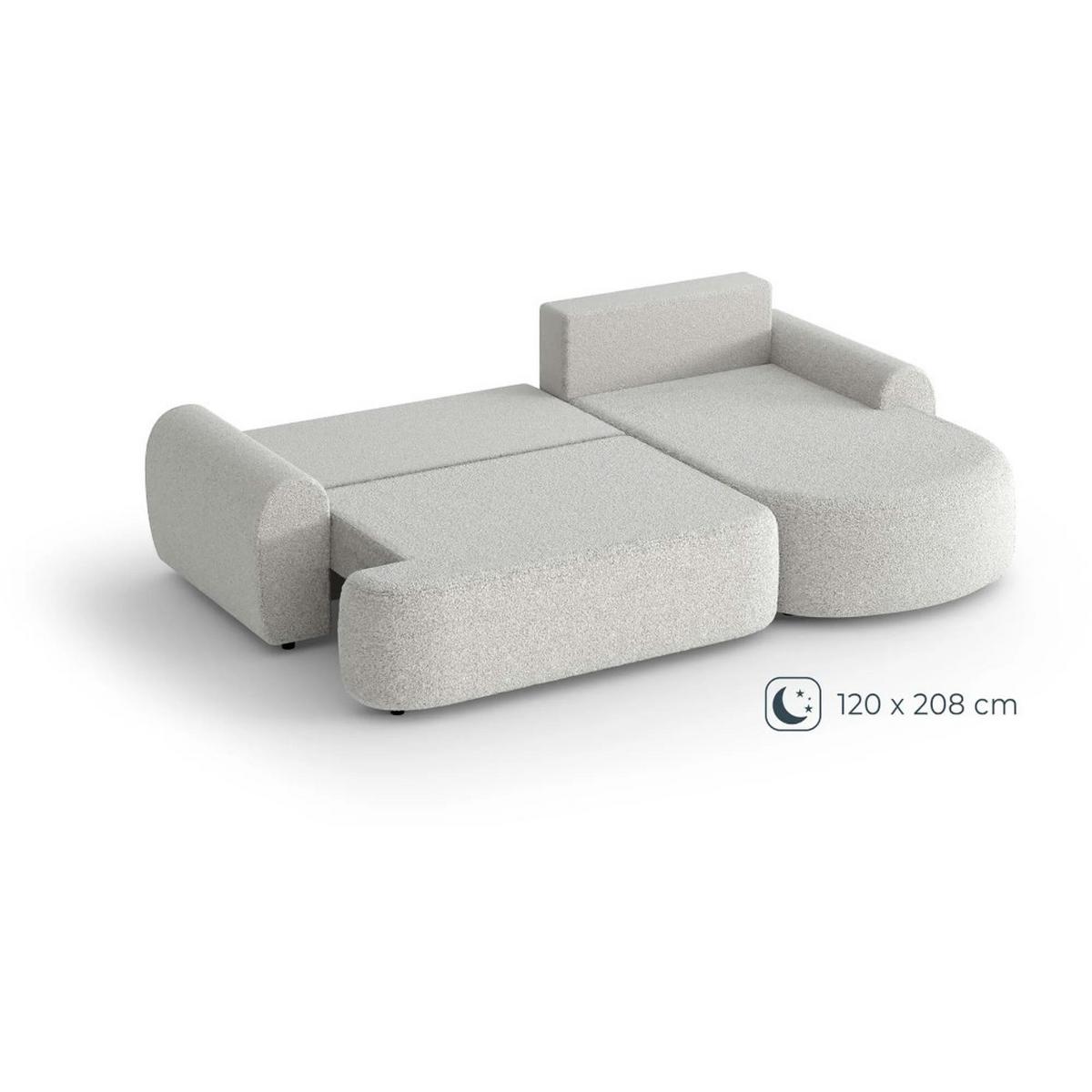 ECKSCHLAFSOFA Olivio L Grün - Schwarz/Grün, Kunststoff/Textil (266/170cm) - Beautysofa