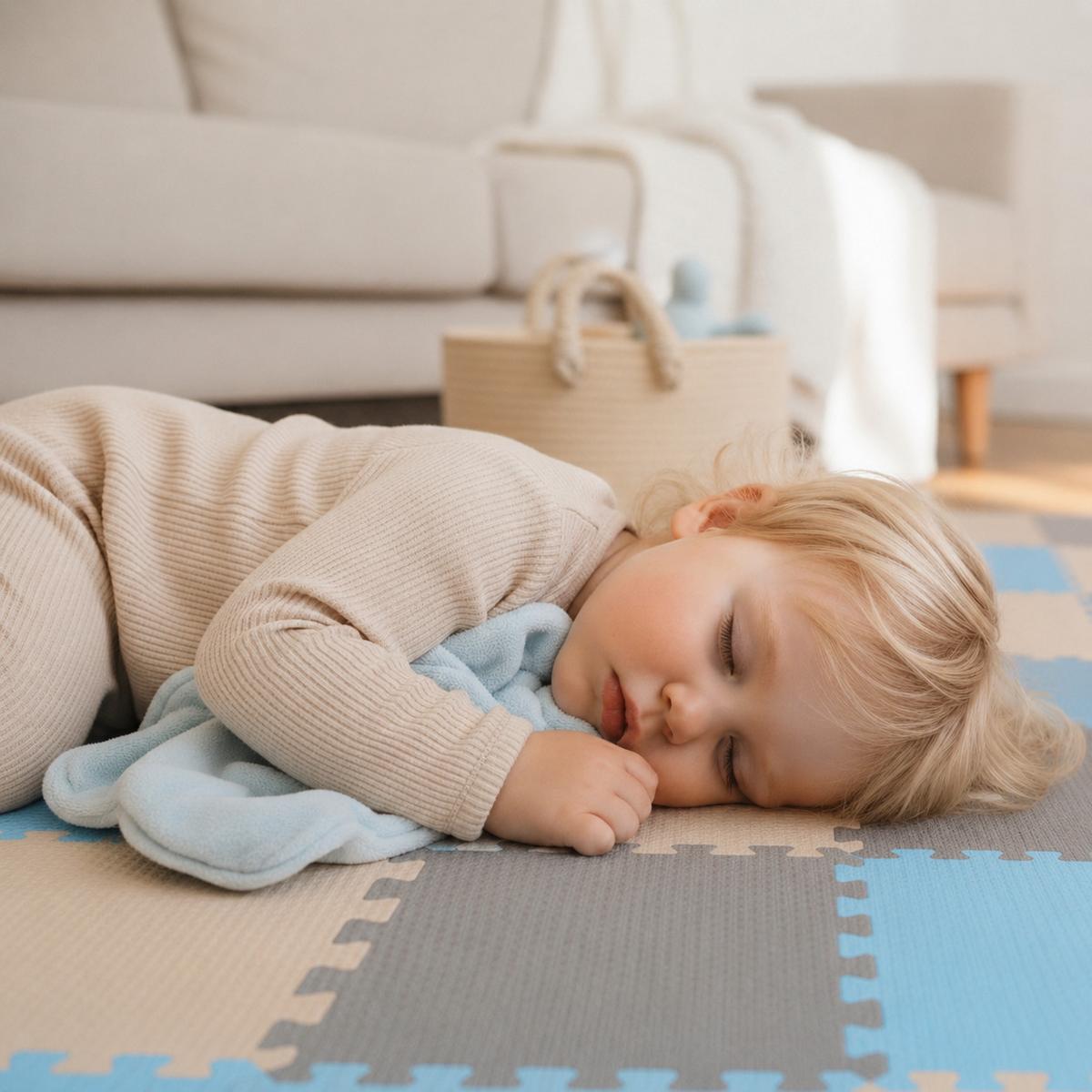 SPIELMATTE ab Null - 270/90 cm Puzzlematte Grau - Multicolor, Kunststoff (30/30cm) - Littletom