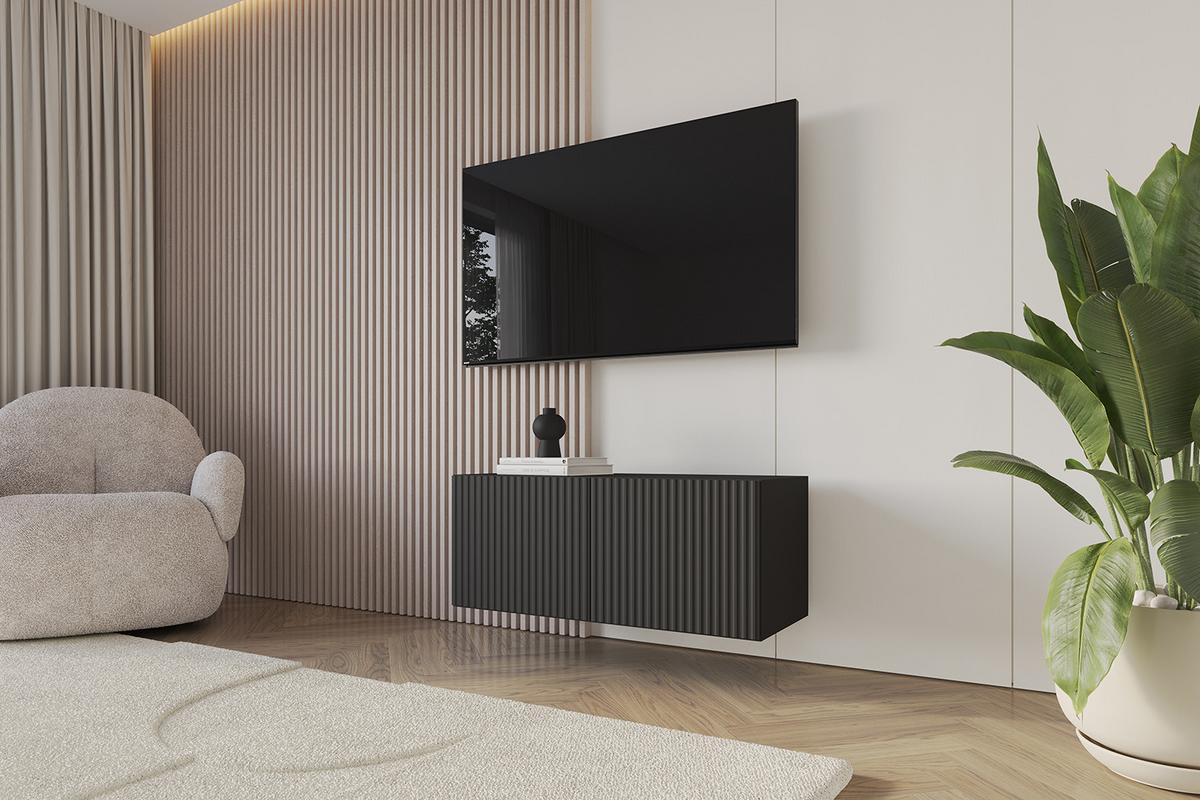 LOWBOARD NOA-2-W 100x40x40 cm - Schwarz - Schwarz, Holzwerkstoff (100/40/40cm) - ALTDECOR
