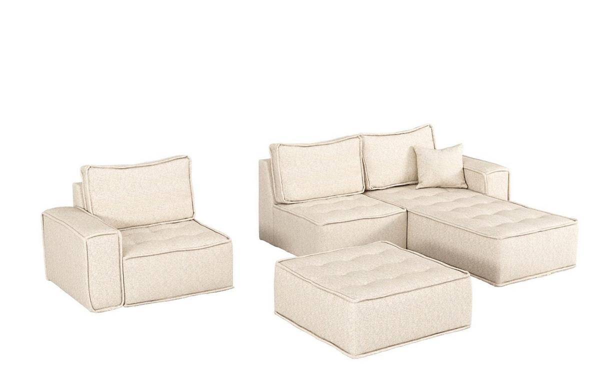 ECKSOFA Sande Xl In Alpine - Anthrazit, Holzwerkstoff/Textil (372/192cm) - Fun Möbel