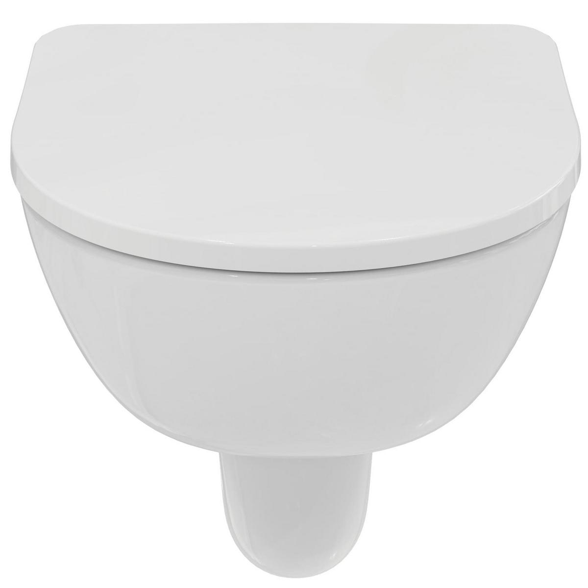 WC-SET MIT ABSENKAUTOMATIK i.life A weiß 54,5 x 36,5 x 37 cm - Weiß, Keramik (36.5/37/54.5cm) - Ideal Standard