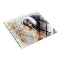 GLASPLATTE 60x52 cm indisch - Braun, Glas (60/0.4/52cm) - TULUP