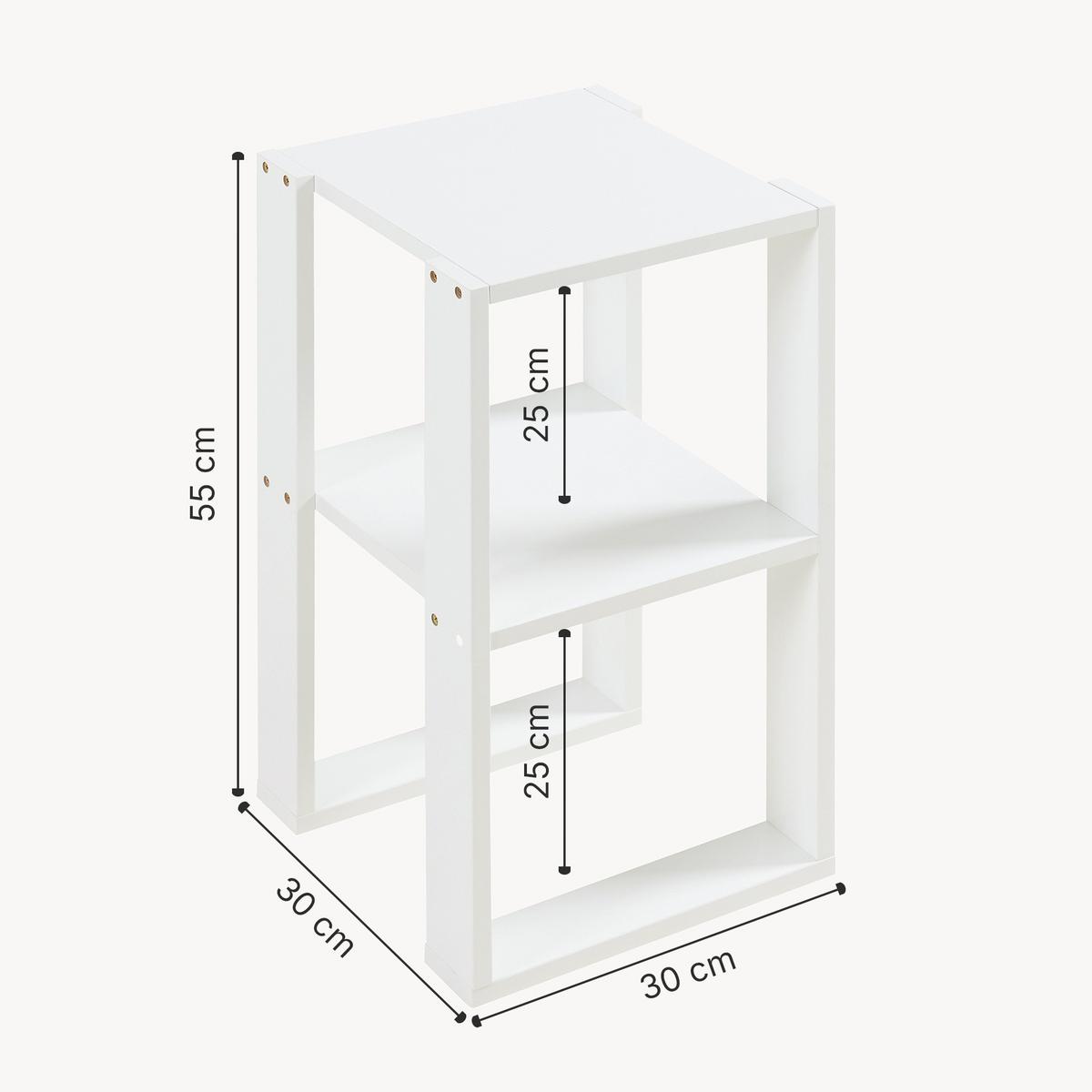 BEISTELLTISCH Thyholm - Weiß, Holzwerkstoff (30/30/55cm) - [en.casa]