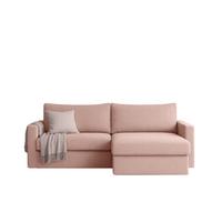 ECKSOFA Bendik In Faro - Rosa, Holzwerkstoff/Textil (224/140cm) - Fun Möbel