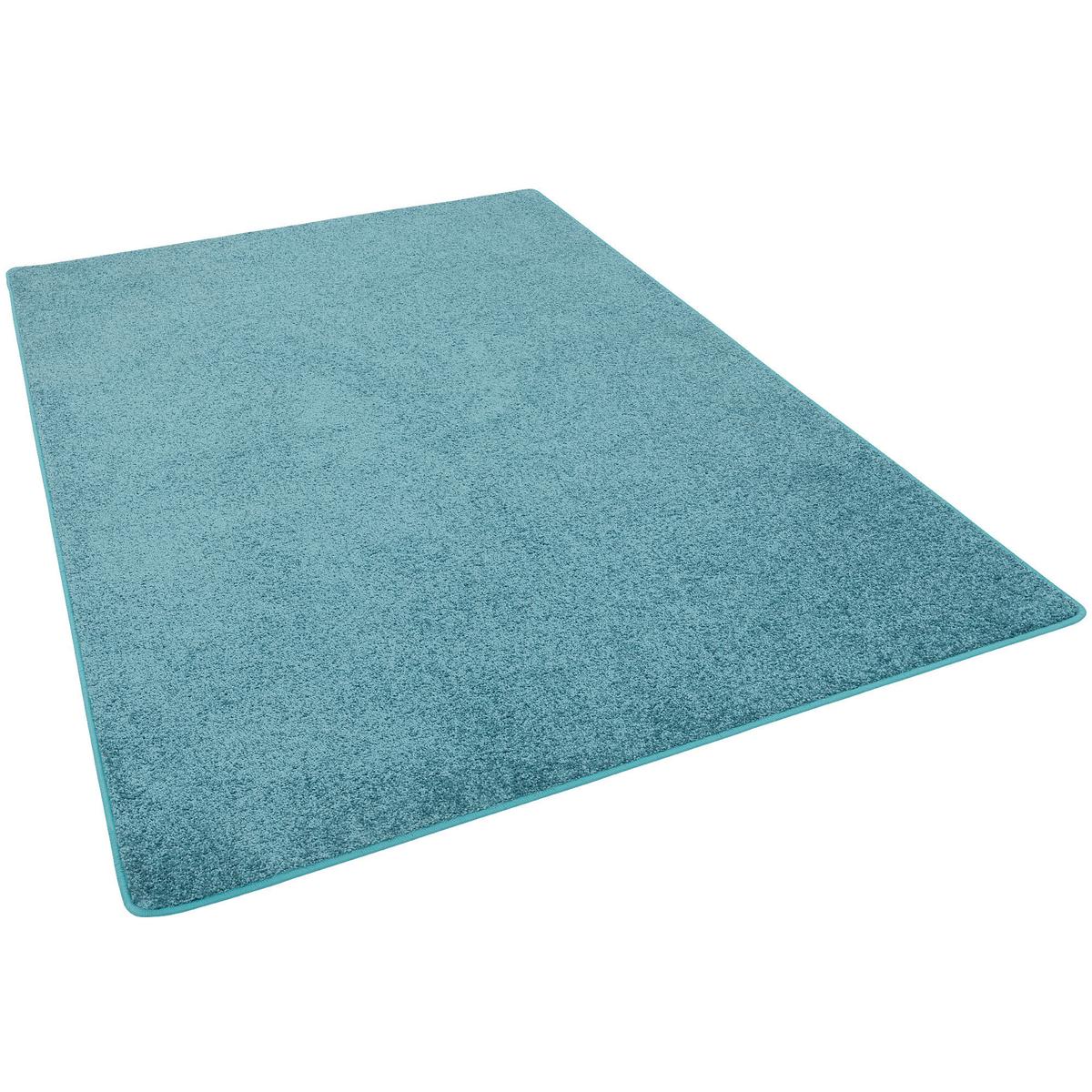 HOCHFLOR VELOURS TEPPICH MONA - Petrol, Textil (80/200cm) - Snapstyle