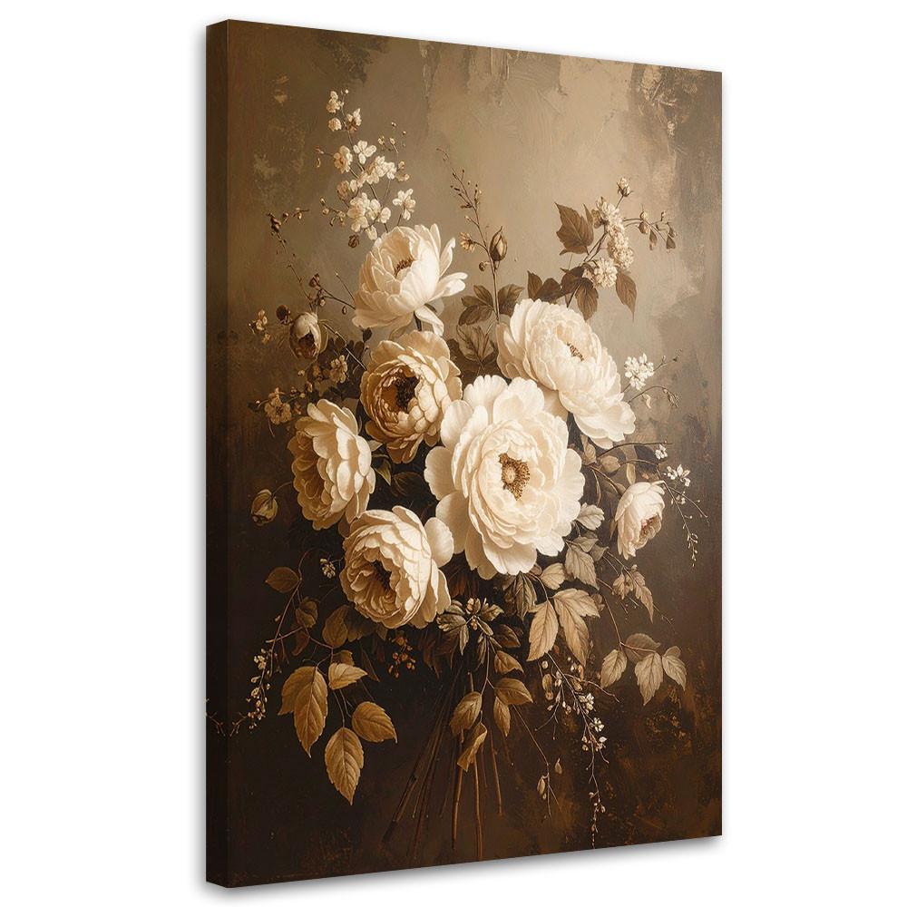 LEINWANDBILD Blumen 30x45cm - Braun, Textil (30/45cm) - Feeby
