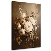 LEINWANDBILD Blumen 30x45cm - Braun, Textil (30/45cm) - Feeby