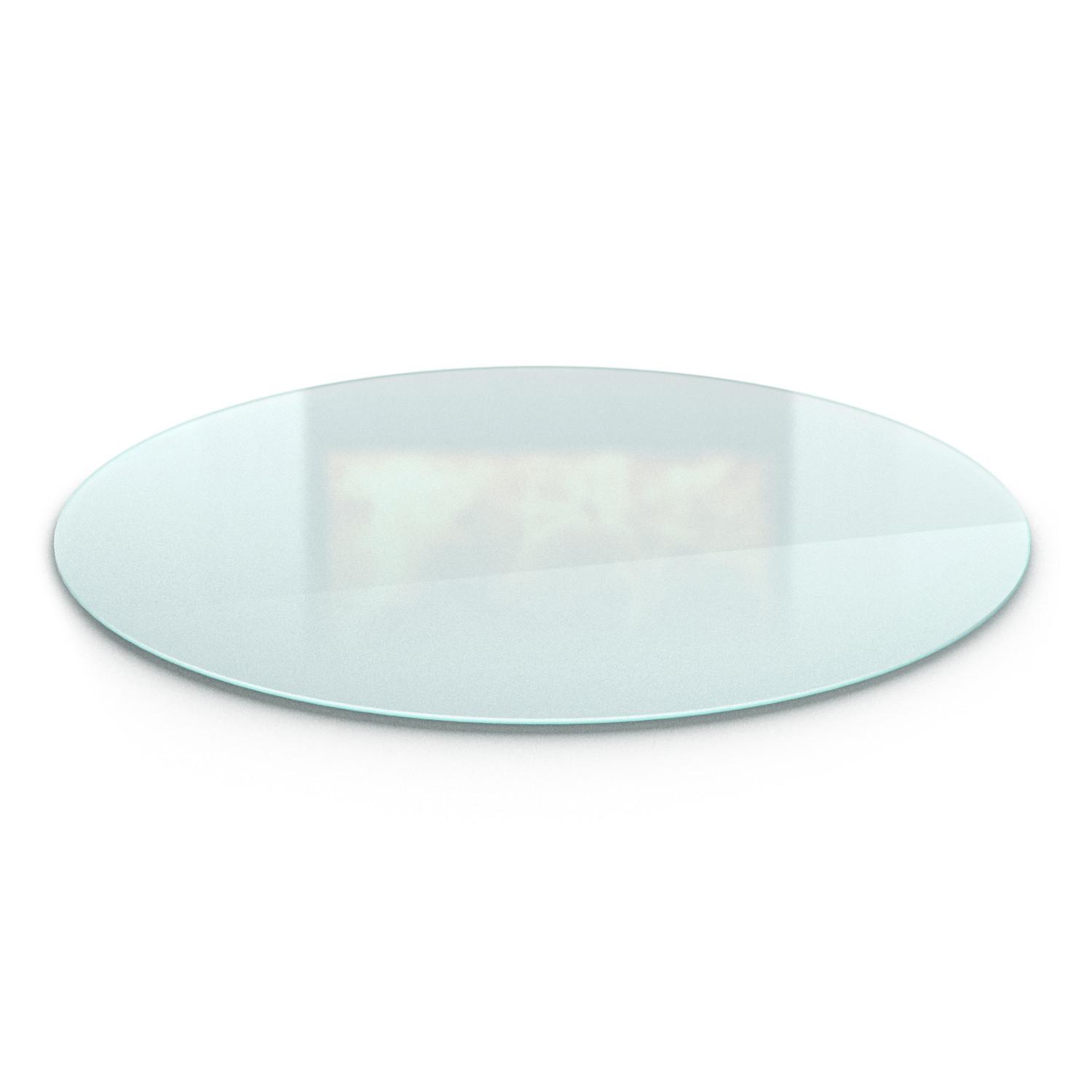 GLASBODENPLATTE für Kaminofen Ø80 cm – Milchglas Optik - Transparent, Glas (80/90/0.4cm) - TULUP