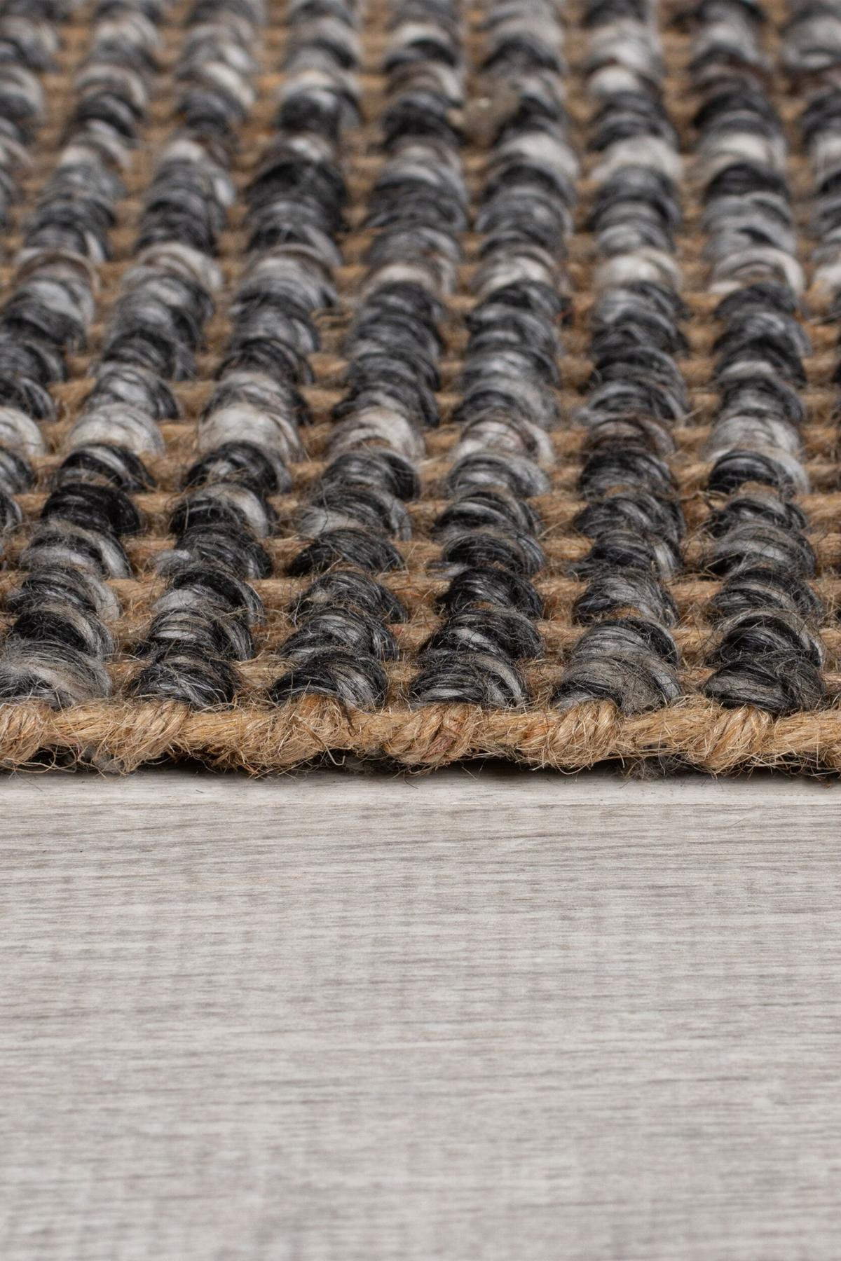 JUTETEPPICH handgewebt WEAVER, einfarbig, Grau, 200 x 290 cm - Grau, Textil (290/200cm) - KADIMA DESIGN
